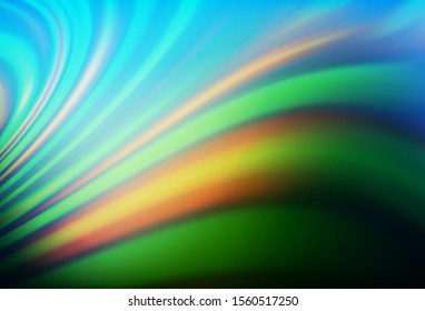 Dark Blue, Green vector template with bubble shapes. A vague circumflex abstract illustration with gradient. The best blurred design for your business.