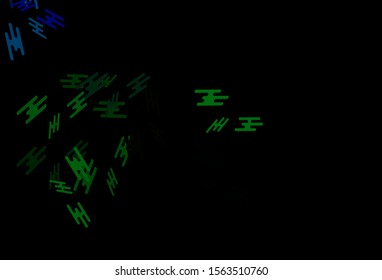 Dark Blue, Green vector template with repeated sticks. Modern geometrical abstract illustration with staves. Pattern for business booklets, leaflets.