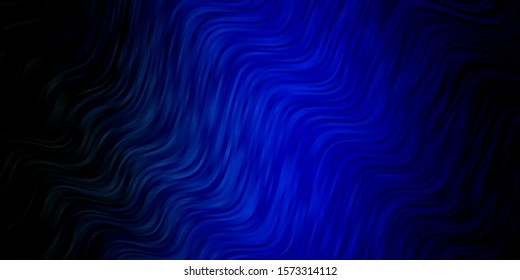 Dark Blue, Green vector template with wry lines. Colorful illustration with curved lines. Best design for your posters, banners.