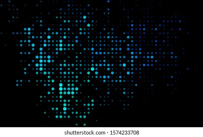 Dark Blue, Green vector template with circles. Beautiful colored illustration with blurred circles in nature style. Pattern for ads, booklets.