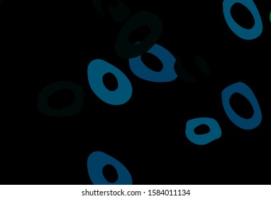 Dark Blue, Green vector template with circles. Beautiful colored illustration with blurred circles in nature style. Pattern for ads, leaflets.