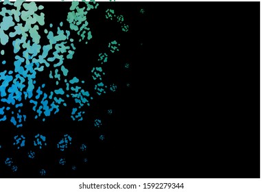 Dark Blue, Green vector template with memphis shapes. Illustration with colorful gradient shapes in abstract style. Elegant design for wallpapers.