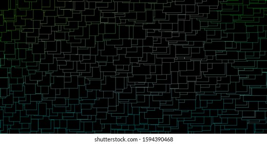Dark Blue, Green vector template in rectangles. New abstract illustration with rectangular shapes. Pattern for commercials, ads.