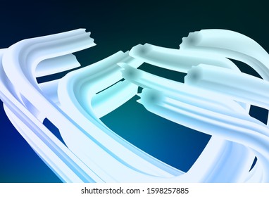 Dark Blue, Green vector template with wry lines. Geometric illustration in abstract style with gradient.  A new texture for your  ad, booklets, leaflets.