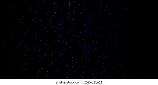 Dark Blue, Green vector template with neon stars. Shining colorful illustration with small and big stars. Theme for cell phones.