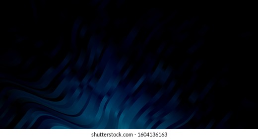 Dark Blue, Green vector template with wry lines. Bright illustration with gradient circular arcs. Pattern for business booklets, leaflets