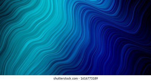 Dark Blue, Green vector template with lines. Bright sample with colorful bent lines, shapes. Design for your business promotion.