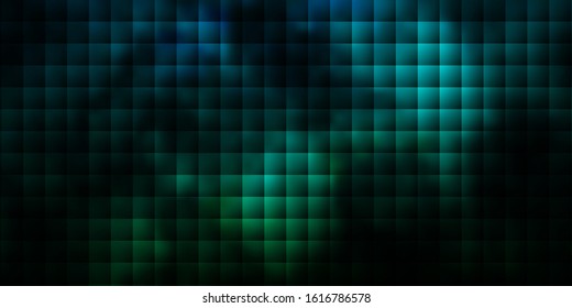 Dark Blue, Green vector template with rectangles. Abstract gradient illustration with rectangles. Modern template for your landing page.