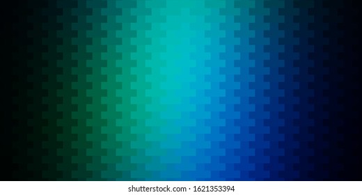Dark Blue, Green vector template in rectangles. Abstract gradient illustration with rectangles. Modern template for your landing page.