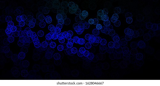 Dark Blue, Green vector template with esoteric signs. Illustration with magical signs of spiritual power. Design for magic, spiritual events.