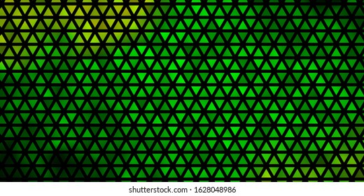 Dark Blue, Green vector template with crystals, triangles. Glitter abstract illustration with triangular shapes. Template for landing pages.