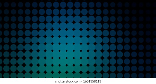 Dark Blue, Green vector template with circles. Abstract colorful disks on simple gradient background. Pattern for wallpapers, curtains.