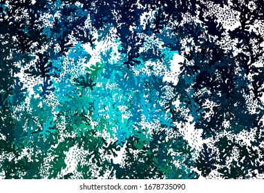Plantilla vectorial verde azul oscuro con formas caóticas. Ilustración con formas de degradado coloridas en estilo abstracto. Mejor diseño inteligente para su negocio.