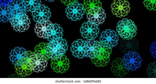 Azul oscuro, plantilla vectorial verde con formas abstractas. Ilustración con formas coloridas en estilo abstracto. Simple ilustración para su sitio web.