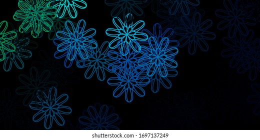 Dark Blue, Green vector template with abstract forms. Modern abstract illustration with gradient random forms. Smart design for your business.