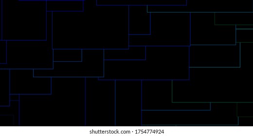 Dark Blue, Green vector template with rectangles. Abstract gradient illustration with colorful rectangles. Pattern for websites, landing pages.