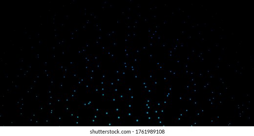 Dark Blue, Green vector template with neon stars. Shining colorful illustration with small and big stars. Design for your business promotion.