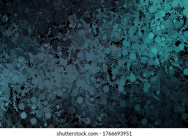 Dark Blue, Green vector template with chaotic shapes. Modern abstract illustration with colorful random forms. Background for a cell phone.