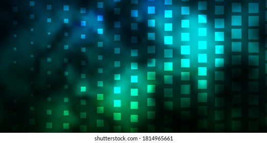 Dark Blue, Green vector template with rectangles. Rectangles with colorful gradient on abstract background. Best design for your ad, poster, banner.