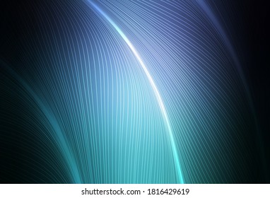 Azul oscuro, plantilla vectorial verde con líneas irregulares. Una elegante ilustración brillante con líneas de degradado. Mejor diseño para su negocio.