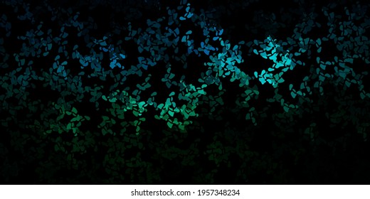 Dark blue, green vector template with abstract forms. Colorful illustration with simple gradient shapes. Simple illustration for your web site.