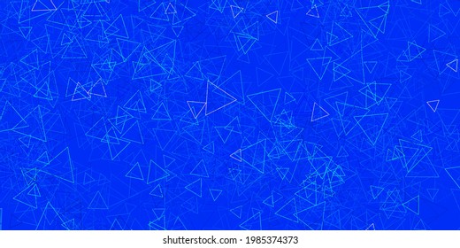 Azul oscuro, plantilla vectorial verde con formas triangulares. Diseño sencillo de estilo abstracto con triángulos, líneas. Diseño para sus fondos de escritorio.
