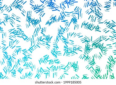 Dark blue, green vector template with repeated sticks. Decorative shining illustration with lines on abstract template. Pattern for websites, landing pages.