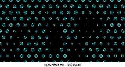 Dark Blue, Green vector template with esoteric signs. Illustration with magical signs of spiritual power. Background for esoteric, mystic designs.