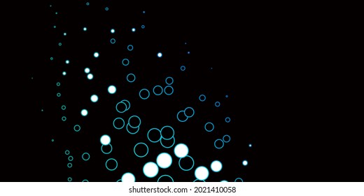 Azul oscuro, plantilla vectorial verde con círculos. Ilustración colorida con puntos de degradado en estilo natural. Diseño para sus comerciales.