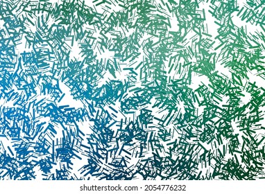 Dark blue, green vector template with repeated sticks. Lines on blurred abstract background with gradient. Pattern for business booklets, leaflets.