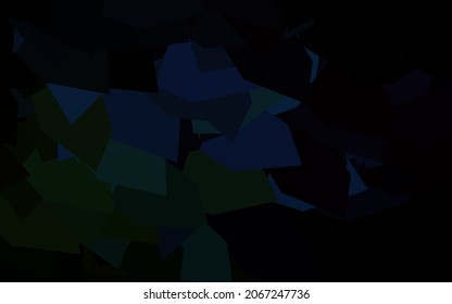 Azul oscuro, plantilla vectorial verde con cristales, triángulos. Ilustración abstracta moderna con triángulos coloridos. Plantilla moderna para la página de inicio.