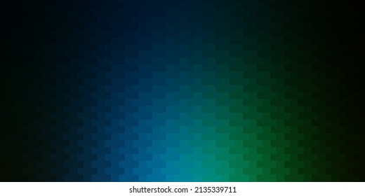 Dark Blue, Green vector template in rectangles. Abstract gradient illustration with colorful rectangles. Best design for your ad, poster, banner.