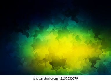 Dark Blue, Green vector template with chaotic shapes. Decorative design in abstract style with random forms. Best smart design for your business.