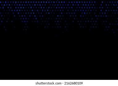 Dark blue, green vector template with isolated letters. Shining colorful illustration with isolated letters. Smart design for your business advert of university.