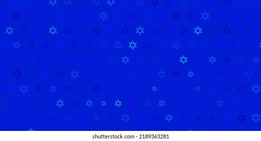 Dark blue, green vector template with flu signs. Abstract illustration with biological gradient shapes. Simple design against epidemic information.
