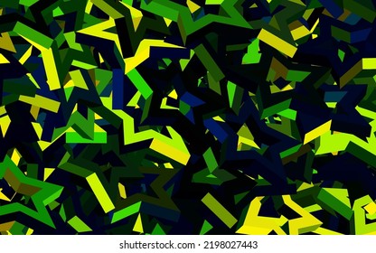 Dark Blue, Green vector template with sky stars. Decorative shining illustration with stars on abstract template. Template for cosmic backgrounds.