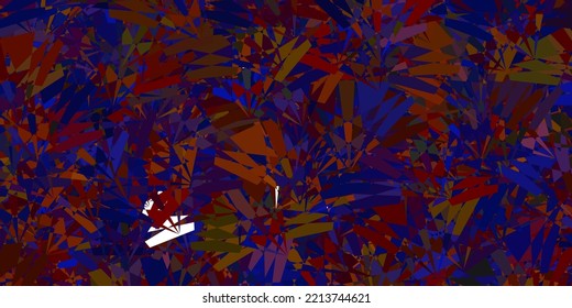 Dark Blue, Green vector template with triangle shapes. Outstanding abstract illustration with range of colorful triangles. An easy addition to your commertials.