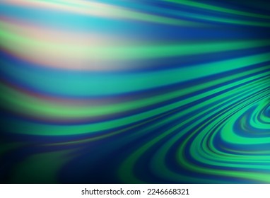 Dark Blue, Green vector template with abstract lines. Colorful illustration in abstract marble style with gradient. A completely new marble design for your business.