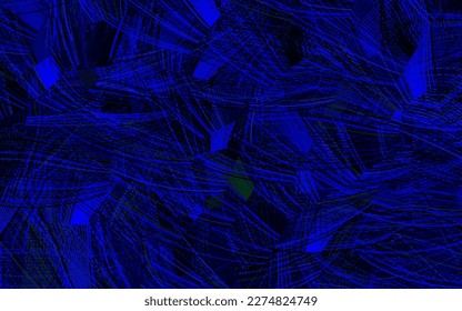 Dark Blue, Green vector template with chaotic shapes.