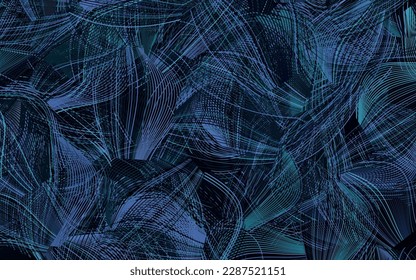 Dark Blue, Green vector template with chaotic shapes.