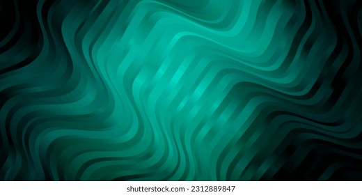 Dark Blue, Green vector template with curves. Bright illustration with gradient circular arcs. Pattern for websites, landing pages.