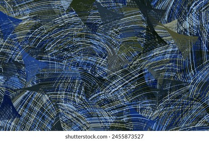 Dark Blue, Green vector template with chaotic shapes.