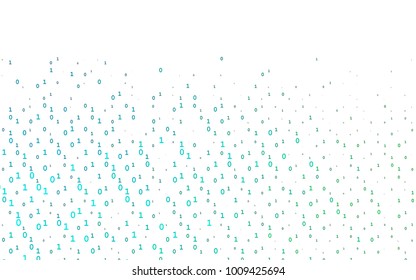 Dark Blue, Green vector texture with Digit characters. Abstract illustration with colored algebra signs. Smart design for your business advert of university.