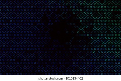 Dark Blue, Green vector  texture with disks. Modern abstract illustration with colorful water drops. Completely new template for your brand book.