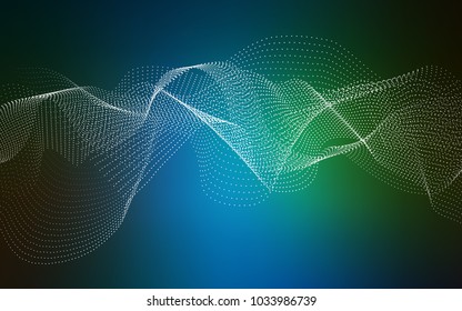Dark Blue, Green vector texture with disks. Blurred decorative design in abstract style with bubbles. The pattern can be used for aqua ad, booklets.