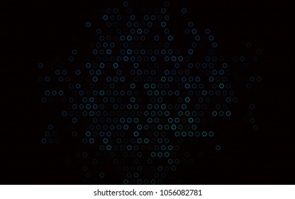 Dark Blue, Green vector  texture with disks. Blurred decorative design in abstract style with bubbles. New design for ad, poster, banner of your website.