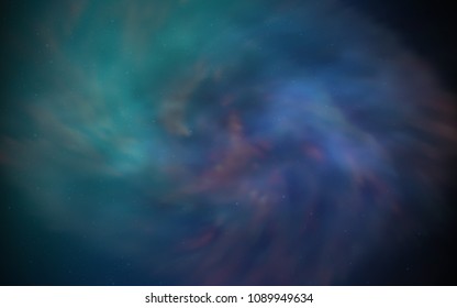 Dark Blue, Green vector texture with milky way stars. Shining colored illustration with bright astronomical stars. Pattern for astrology websites.