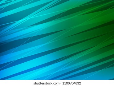 Dark Blue, Green vector texture with colored lines. Shining colored illustration with narrow lines. The pattern can be used for websites.