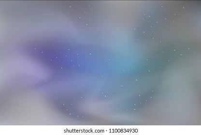 Dark Blue, Green vector texture with milky way stars. Blurred decorative design in simple style with galaxy stars. Pattern for futuristic ad, booklets.
