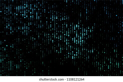 Dark Blue, Green vector  texture with disks. Glitter abstract illustration with blurred drops of rain. Beautiful design for your business natural advert.